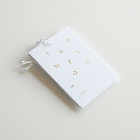 Thank You - Gold Foil Gift Tags