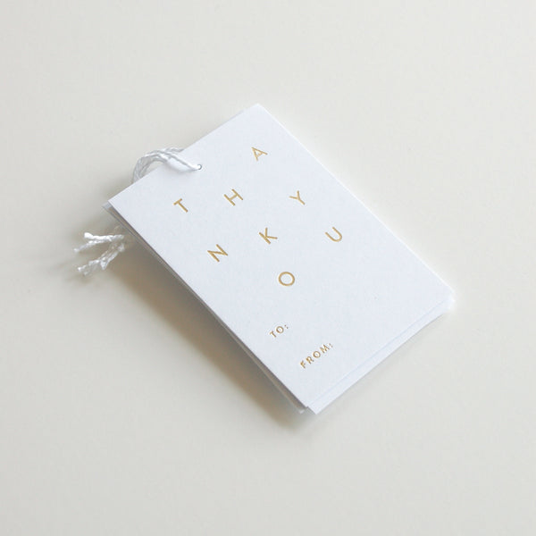 Thank You - Gold Foil Gift Tags