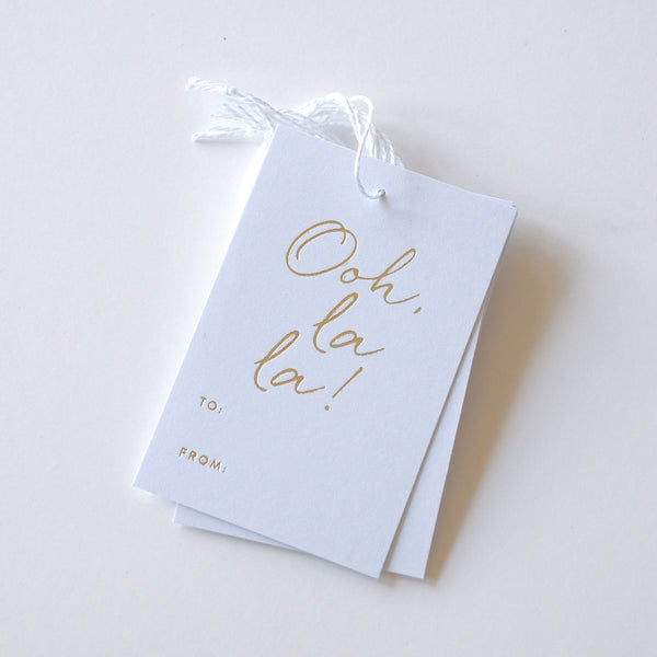 Ooh, La La - Gold Foil Gift Tags