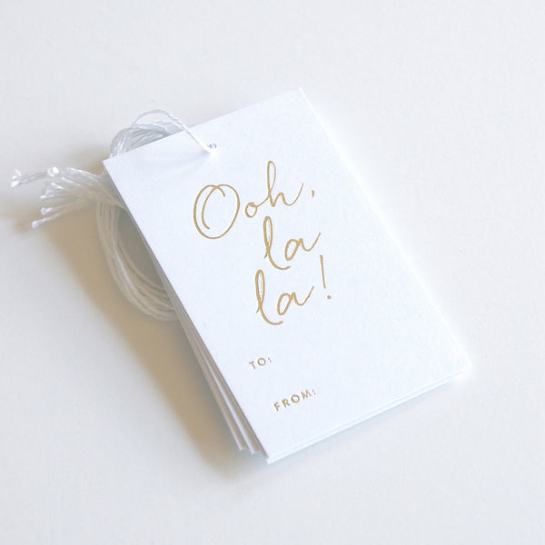Ooh, La La - Gold Foil Gift Tags