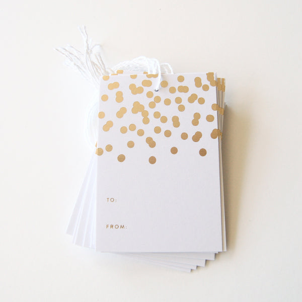 Confetti - Gold Foil Gift Tags